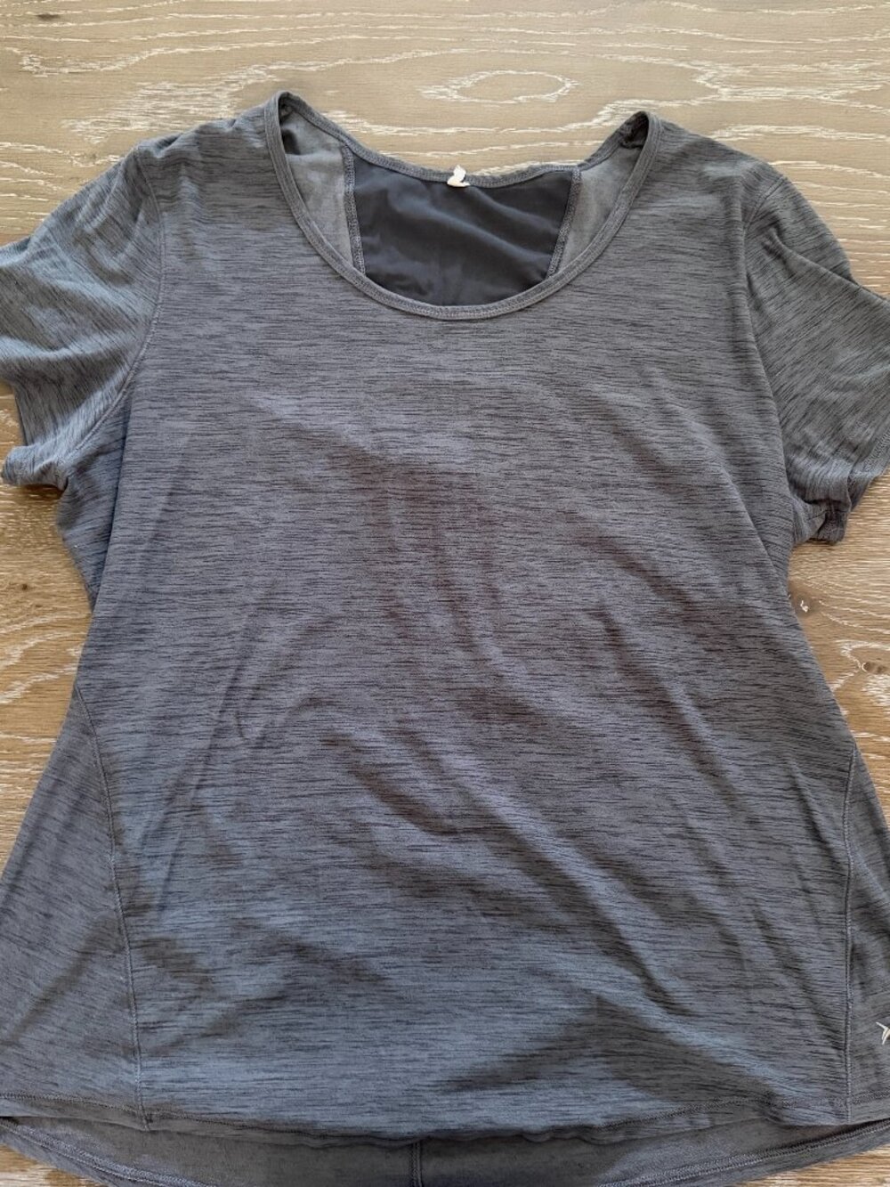 Womens Old Navy Active marled gray short sleeve shirt top size XL